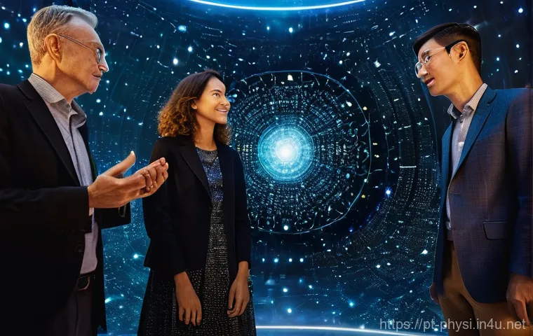 물리학자로서 자부심 가지기 - **Sustainable Future Powered by Physics:** An inspiring panoramic view of a thriving, eco-friendly c...