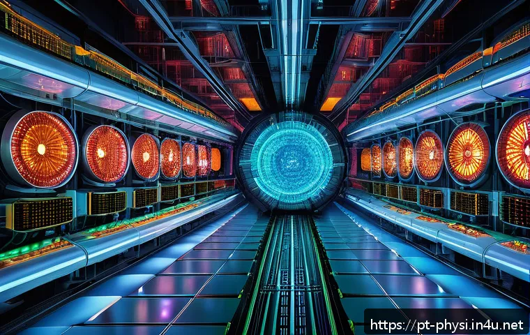 입자 물리학 연구 동향 - A highly detailed scientific visualization of exotic particles such as tetraquarks and pentaquarks w...